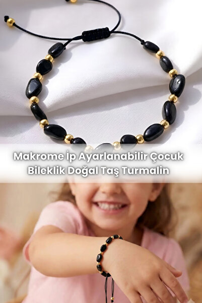 Elifsu Jewelry Macrame Rope Adjustable Children's Bracelet Natural Stone Opal...