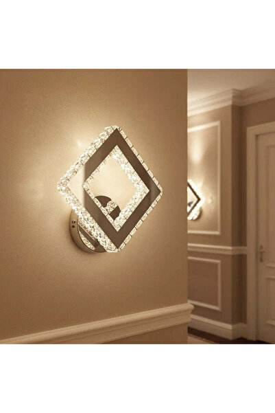 OEM Aplica LED AP2881 cu Cristale, Patrat, 23.4W, Lumina Rece/Calda/Neutra, C...