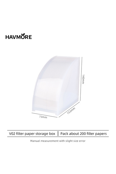Choice White Box Hot Sell Fan-shaped Coffee Filter Paper Dustproof Bar Storag...