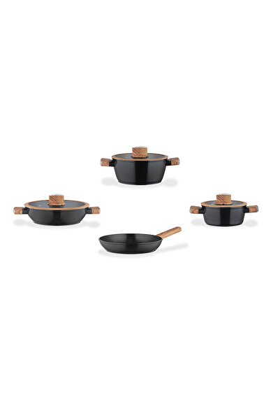 Madame Coco Celeste 7 piece cookware set - black