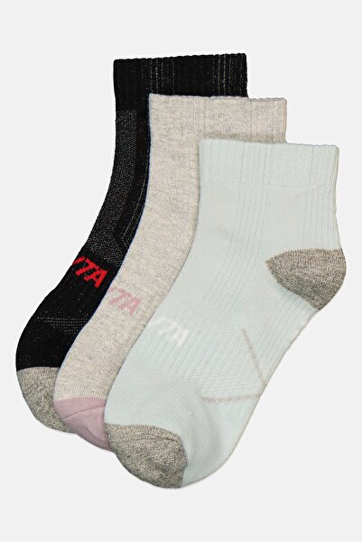 Anta Kids Boy 3 Pairs Plain Ankle Socks, Multicolor
