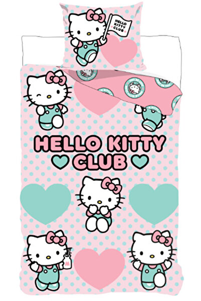 Hello Kitty Club husa de pat pentru grădiniță de copii 100×135 cm, 40×60 cm