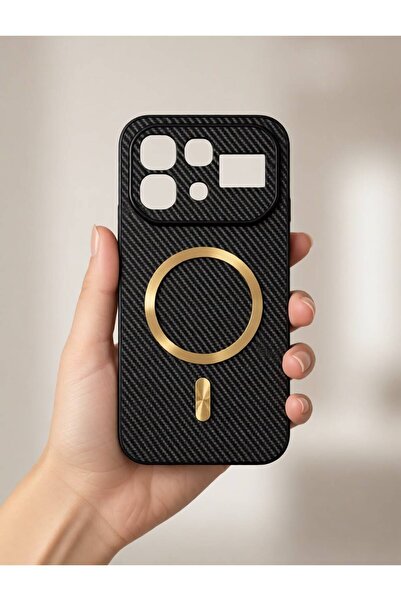 TECNOTREND İnfinix Note 60 Pro 5G Uyumlu Telefon Kılıfı Karbon Fiber Dokulu E...
