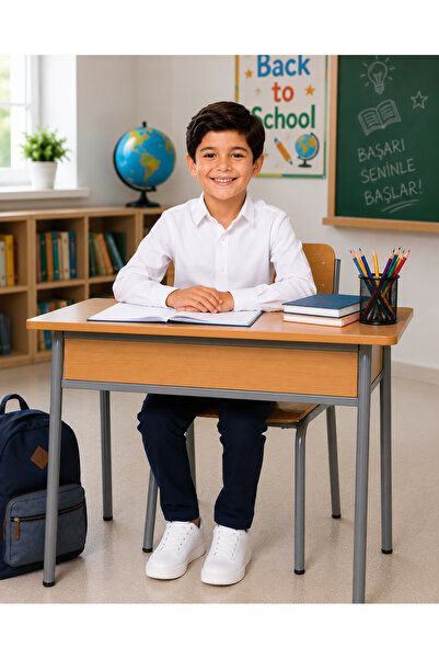 tinytrends Erkek Çocuk Okul Gömlek Gabardin Pantolon Kombini Yeni Sezon Okula Dönüş