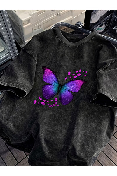 Pink Sky Unisex Oversize Vintage Washed Street Style Μόδα του δρόμου Βαμβακερ...