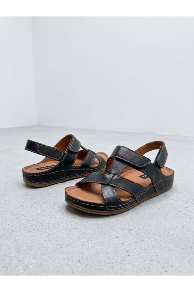 NUR KARACA 57903 Genuine Leather Orthopedic Daily Comfortable Women's Sandals...