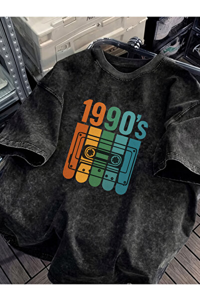 Pink Sky Unisex Oversize Vintage Washed Street Style Μόδα του δρόμου Βαμβακερ...