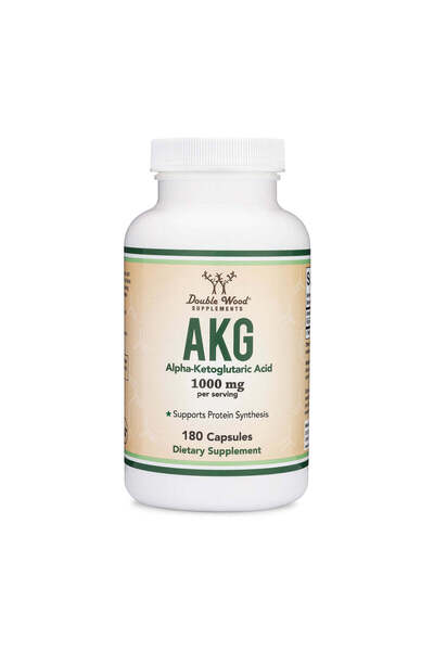 Double Wood Supplements DWS Alpha-Ketoglutaric Acid (AKG) 1000mg 180 capsules