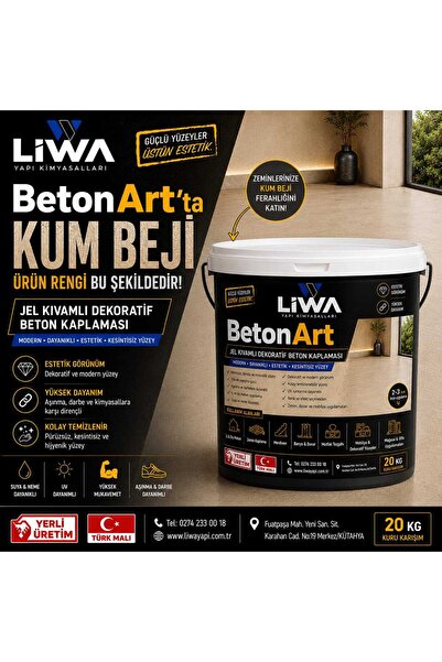 liwa yapı kimyasalları Liwa BetonArt Jel Kıvamlı Kendiliğinden Yayılan Dekora...