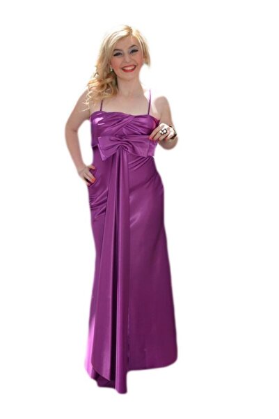 OEM Rochie lunga, rafinata mov ,din saten
