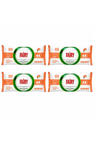 Fairy Universal Cleaning Wipes with White Vinegar and Baking Soda, Freesia Sc...