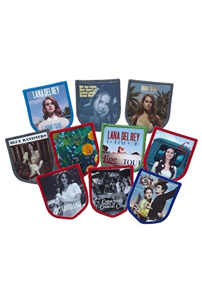 OEM Set of 10 embroidered iron-on textile patches Lana del Rey Album in the s...