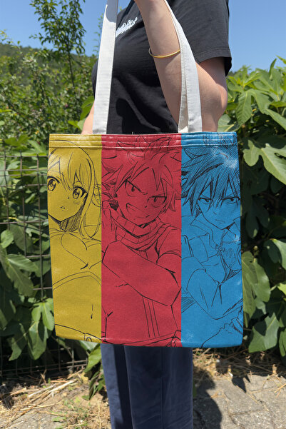 ZipZap حقيبة يد من القماش مطبوعة على الوجهين من Fairy Tail V5 للصيف والشتاء، ...