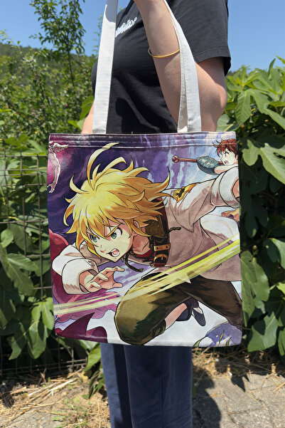 ZipZap Nanatsu No Taizai V1 Summer Winter Double-Sided Canvas Print Tote Bag ...