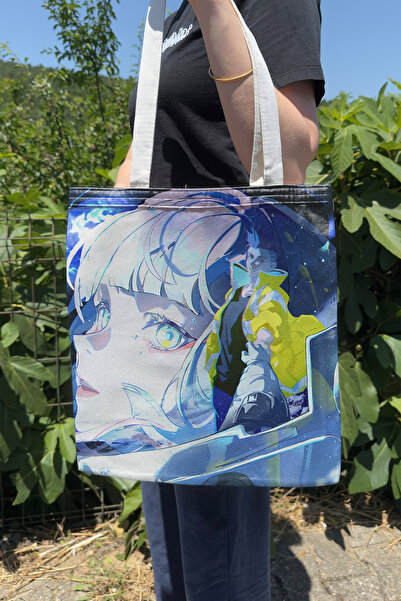 ZipZap Cyberpunk Edgerunners V2 Summer Winter Double Sided Canvas Print Tote ...