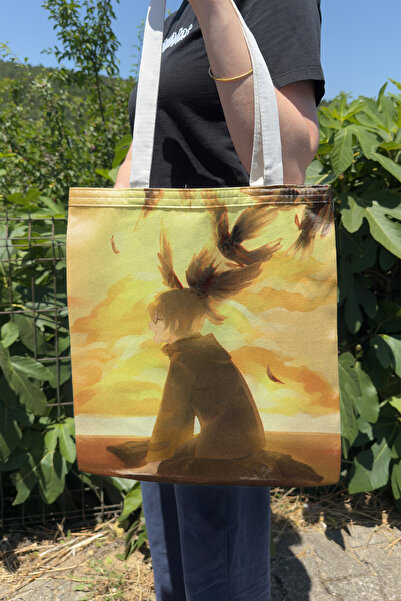 ZipZap Sangatsu No Lion V3 Summer Winter Double-Sided Canvas Printing Tote Ba...