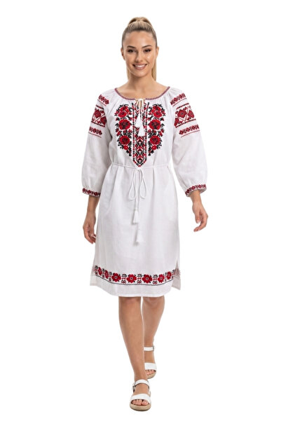 rody's forever IL26 women’s dress, white and red