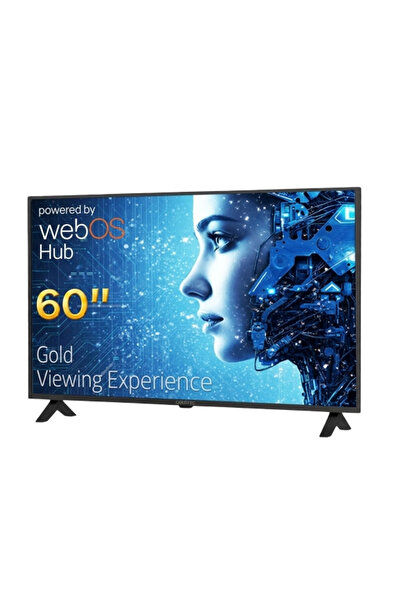 Gold جولد تك. جولدتك شاشة 60 بوصة (QLED) بدقة (4K-UHD) ونظام ويب أو اس، ريموت...