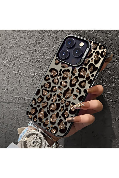 CASEVIBE iPhone 16 Pro Max Uyumlu Leopar desenli şık darbeye dayanıklı telefon kılıfı