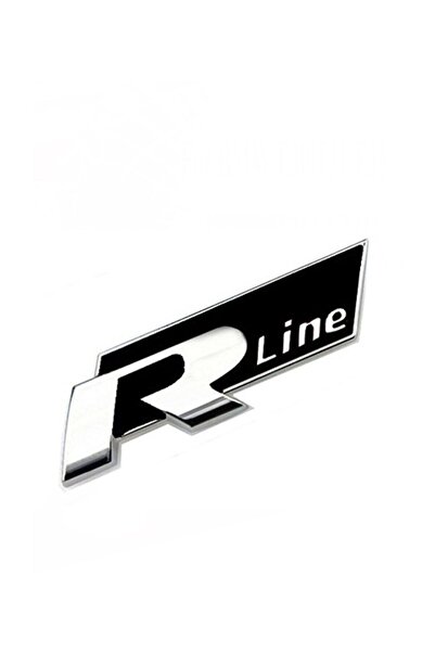 GARDENAUTO شعار شعار معدني أسود ثلاثي الأبعاد من R Line