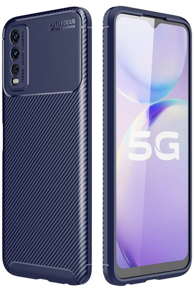 Generic Brand غطاء فيفو Y11S نيجرو كربون