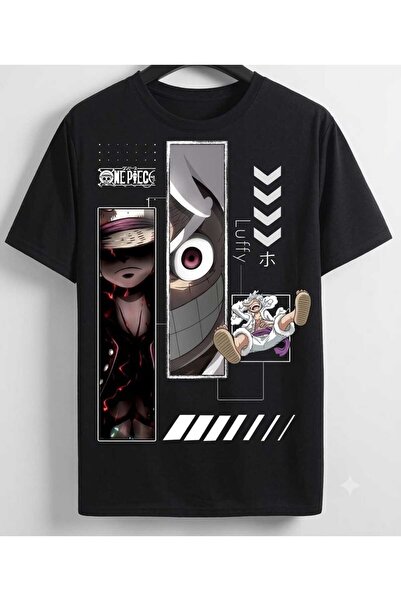 classy moda Unisex Μαύρο Oversize T-Shirt με στάμπα Anime Illustration Σειρά ...