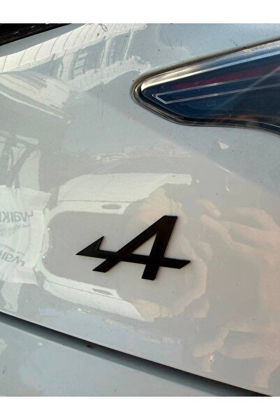 Ark Sticker Renualt Clio Alpine Arka Logo ASA 3D Baskı Siyah 1 Adet Siyah