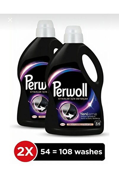 Perwoll Черен течен перилен препарат, Двойна опаковка 2x 2.97л, 108 изпирания...