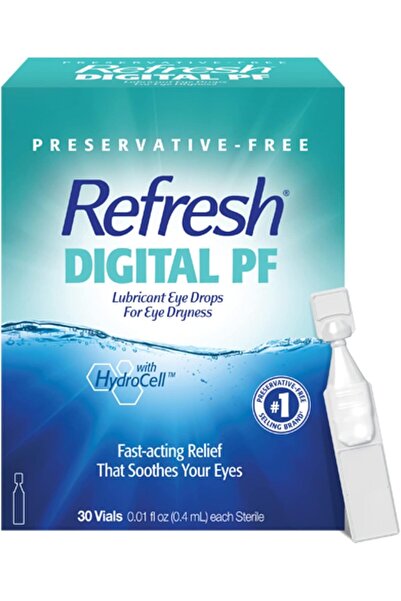 Refresh Digital PF Lubricant Eye Drops, Preservative-Free, 0.01 Fl Oz Single-...