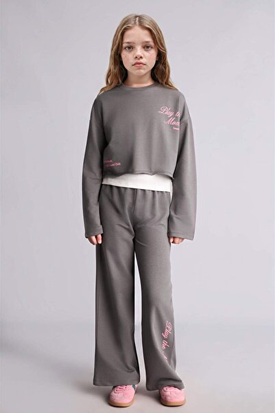 DeFacto Sweatshirt Inner Athlete Top Flexible Waistband Sweatpants 3-Piece Se...