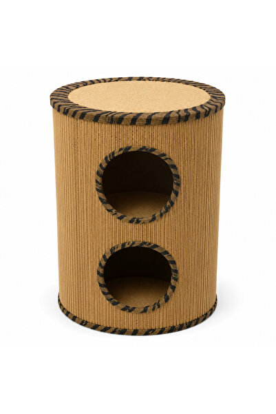 Generic Brand Tiger Design Cat Scratcher Tower and Double House for Cats