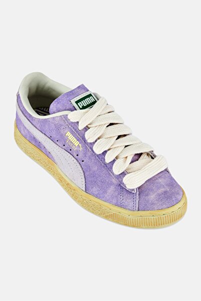 Puma x Select Kids Girl Suede Faded Lace Up Outdoor Shoes, Purple