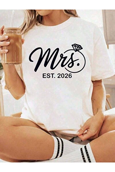 45 BPM Bride Est..2026 Fiancée Mrs.Wife Bachelorette Party Wedding Print T-Sh...