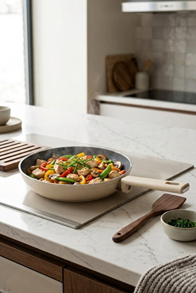 Cooker Cliff 30 cm Ceramic Coated Pan Cream Ckr4646