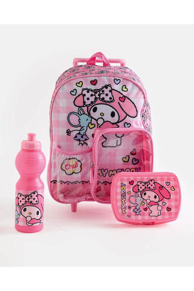 REDTAG My Melody Kids 3-In-1 Trolley Backpack Set