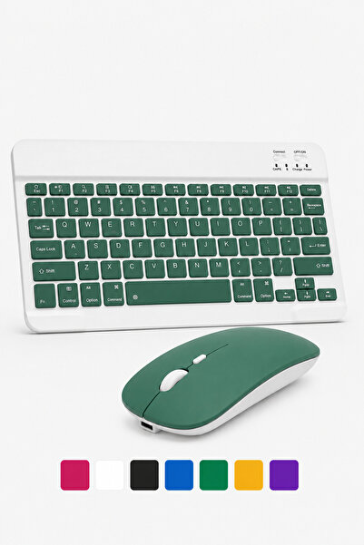 EHZ TEKNOLOJİ Kablosuz Bluetooth Klavye Mouse Set - Şarjlı, Sessiz Tuşlu, Win...