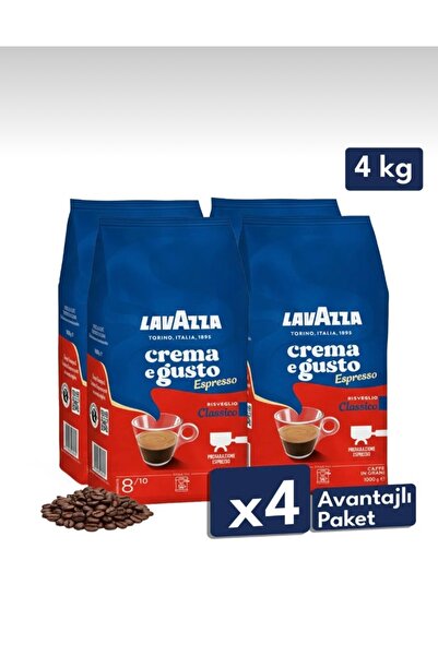lavazza crema e aroma 4 × 1 كجم حزمة مميزة من قهوة إي جوستو الأساسية