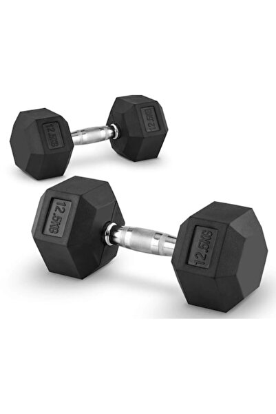 OEM Set gantere hexagonale 12.5kg (2x12.5kg), negru
