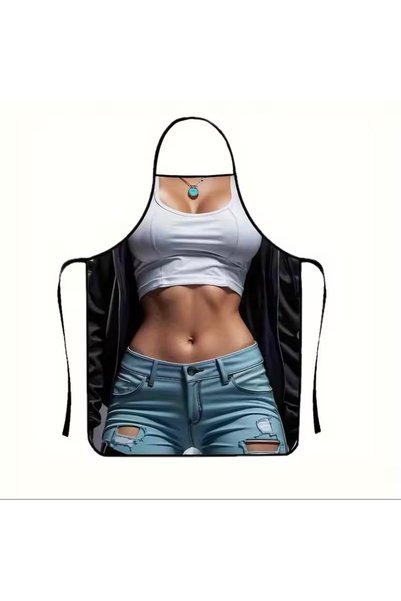 HelloBeautiful Sexi Kot Vücut Mutfak Önlüğü Model 15