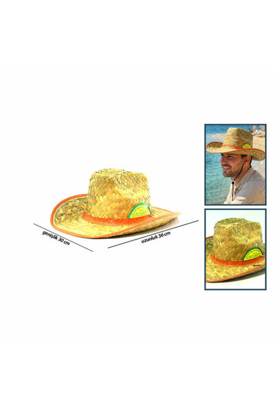 OSKA GLOBAL Straw Men's Foter Cowboy Hat Pls.Bez Edge - Girdle