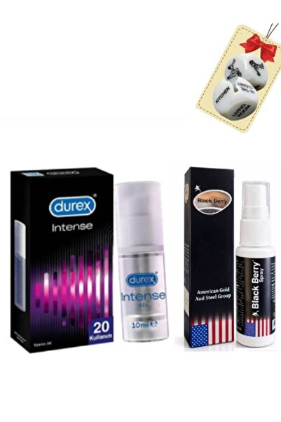 Durex İntense Kadınlara Özel Jel 10 ml-Erkeklere Black Berry Bakım Spray 25 m...