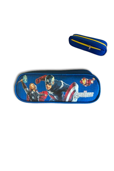 Bsr School pencil case, Captain America model, 2 compartments, zipper closure...