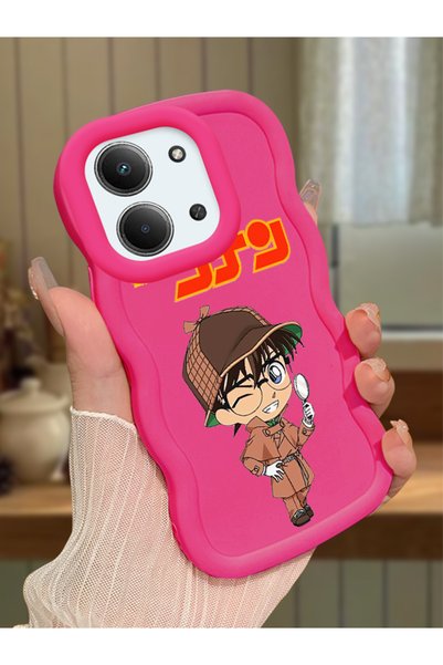 Hontinga Redmi 15C 4g Compatible Case Camera Protector Red Silicone Couple Ph...