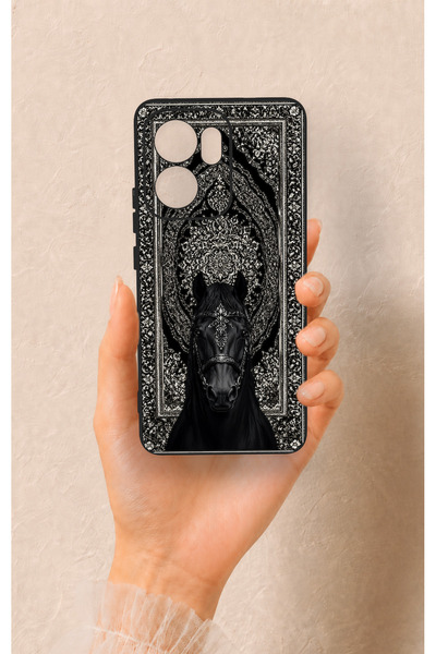 Vip Case Oppo Reno 13F Uyumlu Etnik At Figürü Desenli Silikon Kılıf