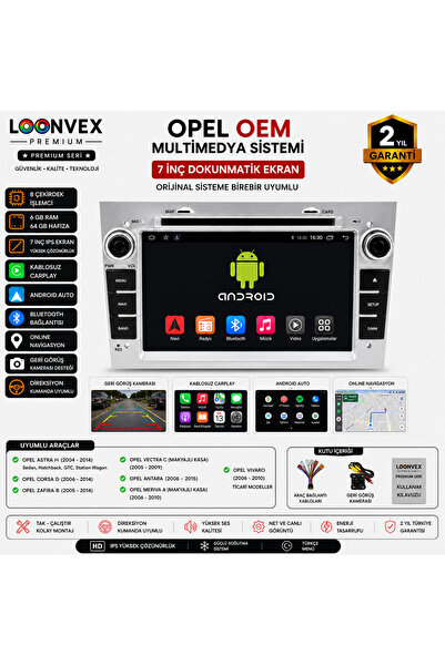 LOONVEX Opel OEM 7 İnç Multimedya Ekran | Astra H | Corsa D | Zafira B | Vect...