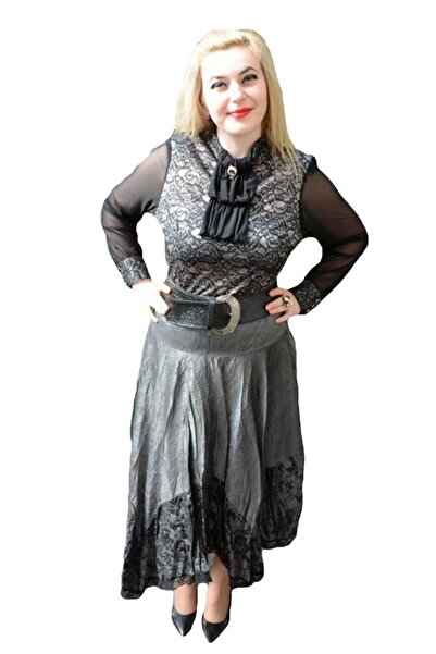 OEM Fusta trendy in colturi, material gri lucios cu aspect creponat