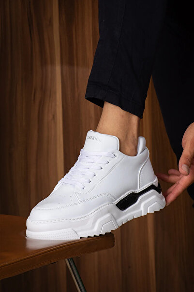 Zerenyus Zrc2615 - Premium Quality Zyrox 5.5 cm Thick Sole Men's Sneakers White