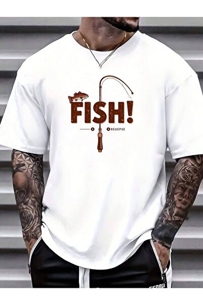KYMC07 تي شيرت 180G Fishing Fun هدية مثالية للأب، ولبناء فرق العمل، وللنزهات ...