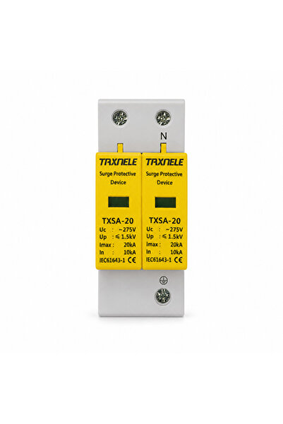 TAXNELE Descarcator de supratensiune AC TXSA-20, 2P, L+N, Uc 275V, Imax 20kA,...