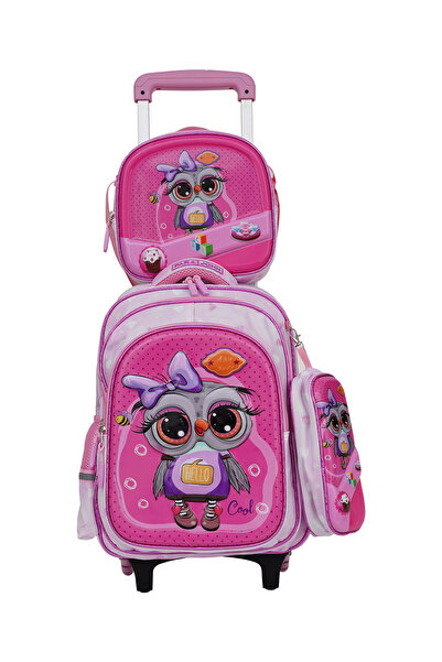 PARAJOHN Para John KiddyGo 16-Inch Kids Trolley School Backpack Set with Lunc...